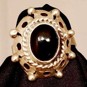 Black Onyx Poison Ring